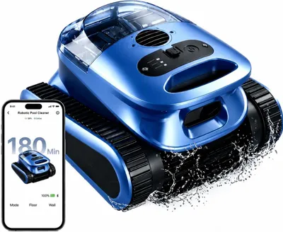 Produktbild von EVERCROSS BOT U9 Poolroboter, Haupt- & Hilfsbürste, 3 APP-Reinigungsmodi, Wasserlinien-Wandreinigung, bis 200m²