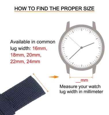 Produktbild von Uhrenarmband 16mm, Smartwatch Armband Breite Dauerhaft Nylonarmband Uhrenarmb?nder Watch Band mit Silber Schnalle Universal Ersatz Canvas fš¹r Damen Herren, Marine