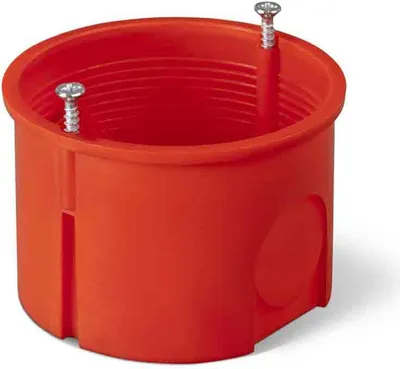 Obrázek produktu pro Elektro-Plast krabice pod omítku 60 mm se šrouby červená PK-60 PRO (0281-01)