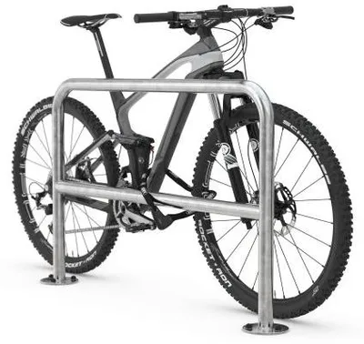Produktbild von Fahrrad Anlehnbügel mit Knierohr 9210 | Stahl zn | Einbetonieren | B1000mm