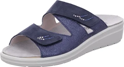 Immagine prodotto di Rohde donna mulo in pelle stampa glitter strass plantare estraibile Rivella 5729, Misura:40 EU, Colore:Blu