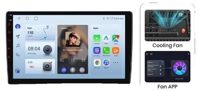 Productafbeelding van Carplay, touchscreen, plug-and-play, compatibel met Fiat Bravo (2007, 2008, 2009, 2010, 2011, 2012), V1 (4G, 64GB), WiFi