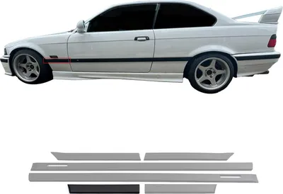 Produktbild von JOM Seitenleisten Türleisten für BMW 3er E36 Coupe Cabrio schwarz 6tlg