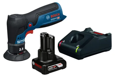 Produktbild von Bosch GEX 12V-77 Akku Exzenterschleifer 12 V 77 mm Brushless + 1x Akku 6,0 Ah + Ladegerät