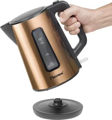 Image de Bouilloire sans fil 1.7l 2200w - Bestron - AWK1000CO - copper collection