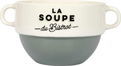 Image de HowHomely | Bol de soupe - 450 ml - Vert - avec anse