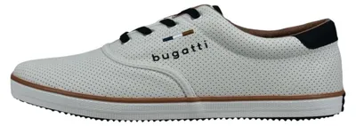 Image de Bugatti Alfaro : chaussures pour hommes, lacets, style sportif, blanches, pour le quotidien