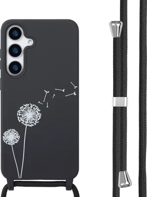 Zdjęcie produktu dla imoshion Silikonowe etui ze sznurkiem do Samsung Galaxy S25 Plus - Dandelion Black
