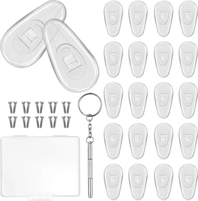 Produktbild von 10 Paare Brillen Nasenpads Silikon Rutschfeste Brillenpads Transparent für Brillen Sonnenbrillen Rutsch Stopper Gläser Nasenpad Brille Zubehör