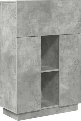 Image de vidaXL Bureau Béton Gris 71.5 x 31.5 x 106.5 cm Bois composite