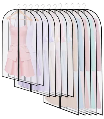 Productafbeelding van Set van 12 Transparante Kledinghoezen 60 x 120/100/80 cm