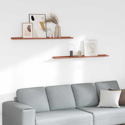 Zdjęcie produktu dla Maison Exclusive - Półki ścienne, 2 sztuki, czerwone, 115 x 9 x 3 cm, płyta wiórowa
