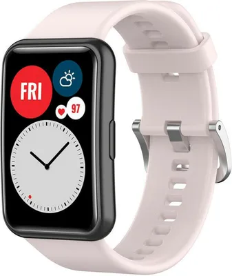 Produktbild von Strap-it Huawei Watch Fit New Silikonarmband (Hellrosa)