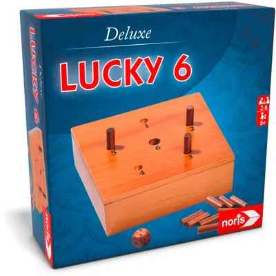 Produktbild von Noris Familienspiel Partyspiel Deluxe Lucky 6 606102046