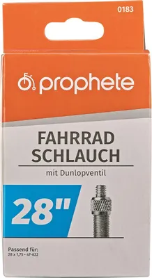 Produktbild von Prophete 183 Fahrradschlauch 28 x 1,75 x 2, Dunlopventil