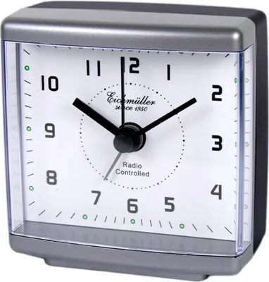 Produktbild von Wecker Licht Snooze Silbergrau/schwarz 19434