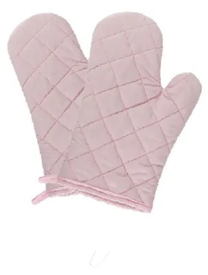 Produktbild von Ofenhandschuhe 1 Paar Hitzebeständig Mikrowellenhandschuhe mit Aufhängeschlaufe rutschfest Rosa