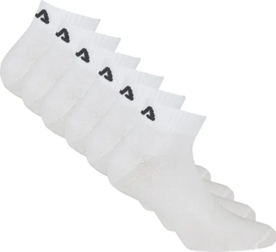 Produktbild von FILA Unisex Quarter Socken, 6er Pack - Kurzsocken, Training, Sport, Logo (2x 3 Paar) Weiß 43-46