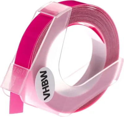 Produktbild von vhbw 3D Prägeband-Schriftband-Kassette Ersatz für Dymo 0898280, 520101, S0898280 für Etiketten-Drucker 3m x 9mm Weiß auf Neon-Pink