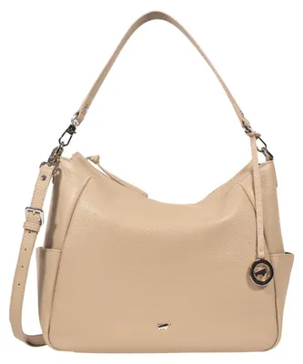 Obrázek produktu pro Dámská kabelka HANNA, model Hobo, barva béžová, materiál: kůže
