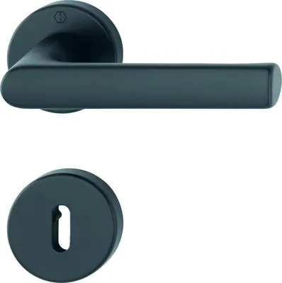 Produktbild von Rosettengarnitur Hamburg 1700 / 42KB/42KBS Aluminium F9714M rund OB DIN links / rechts D/D