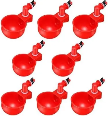 Produktbild von 8 Stück Wassertränke Hühner, Hühnertränke Beliebige Montage Wasserspender Geflügeltränke für Geflügel wie Enten Taube Gänse Truthähne