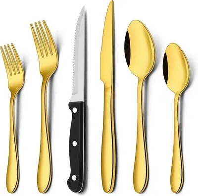 Produktbild von Famanu Besteckset 36-teilig für 6 Personen mit Steakmessern - Edelstahl