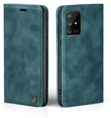 Produktbild von Handy Hülle für Samsung Galaxy A51 Klapphülle Bookcase Flip Cover Handy Tasche Etui Farbe: Petrol