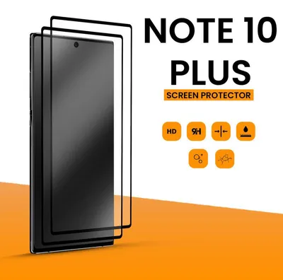 Produktbild von 2-Pack Samsung Note 10 Plus Displayschutzfolie - Gehärtetes Glas 9H - Super Qualität 3D