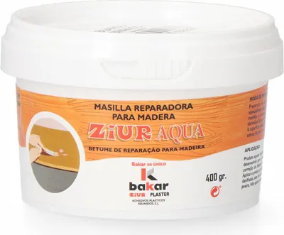 Image de Mastic Bois Ziur Aqua Blanc Réparation Bois à Base D'eau, Séchage Rapide - Bakar