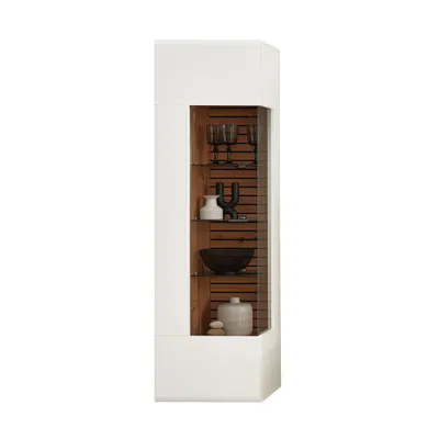 Produktbild von Vitrine Hängevitrine, weiß mit Eiche, FALLON-55