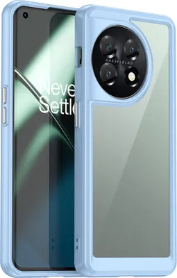 Produktbild von OnePlus 11 Hülle, Klar Rückseite Stoßfeste TPU Silikon Bumper Schutzhülle für OnePlus 11 Blau