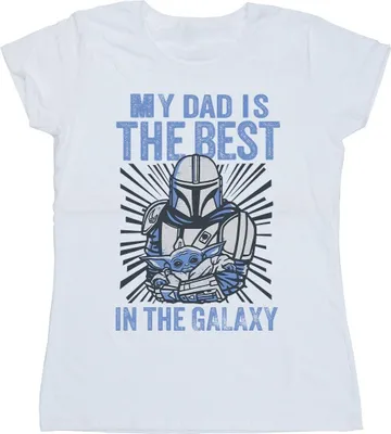 Produktbild von Star Wars - "Mandalorian Best Dad" T-Shirt für Damen BI43481 (S) (Weiß)