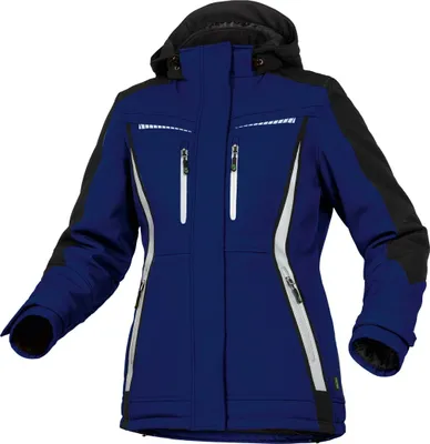 Produktbild von Damen Winter-Softshelljacke Flex Line kornblau - schwarz, Gr. 48 Leibwächter FLXDI2048