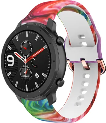 Produktbild von Strap-it Xiaomi Amazfit GTR 42mm Silikonarmband (Bunt)