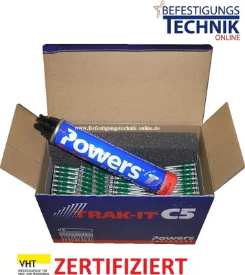 A box of fasteners with a fuel cell canister on top.