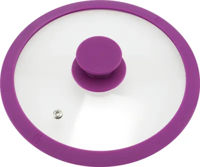 Produktbild von bremermann Glasdeckel mit Silikonrand für 20 cm Töpfe und Pfannen, lila