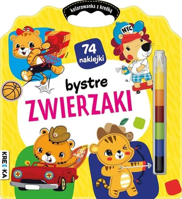 Image de Kolorowanka Bystra dla dzieci z kredką segmentową i naklejkami