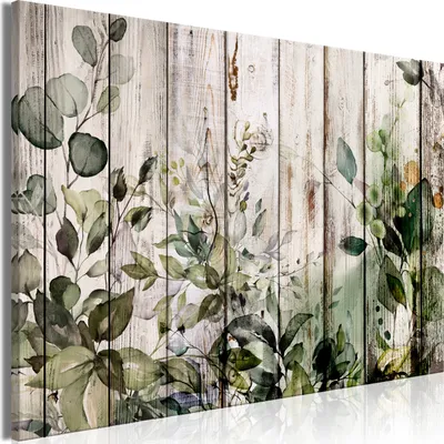 Produktbild von Vliesstoff Leinwandbild - Summer Field (1 Part) Wide 120x80 cm Blätter b-C-0597-b-a