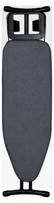 Produktbild von Kompaktes Bügelbrett mit hitzebeständigem Bezug, faltbar, mit Bügeleisenablage, höhenverstellbar, stabile Beine, Schwarz, 33 x 96 cm