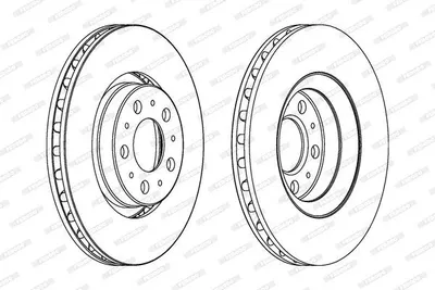 Produktbild von 2x FERODO VORNE Bremsscheibe für VOLVO V70 II (285) V70 I (875 876)