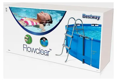 Produktbild von Poolleiter Sicherheitsleiter 2 Stufen 76 bis 84 cm für Quick-Up Pools