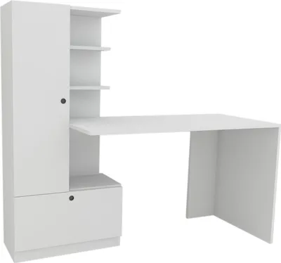 Produktbild von Holzschreibtisch "Domingos" – 149 x 61 x 73 cm – Weiß