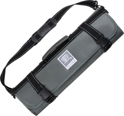 Produktbild von Zayiko Messertasche Kochmesserrolle Kochmesser Roll Tasche mit 13 Fächer für bis zu 12 Messer und eine Schere