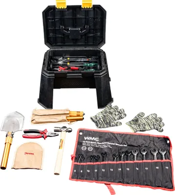 Image de Kit d'outils WMC Tools, 65 pièces, avec tabouret - Kit d'outils pour bricoleurs avec tabouret