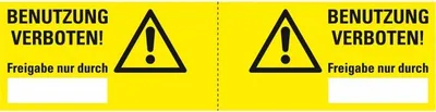 Produktbild von Dreifke® Aufkleber I Steckerkennzeichnung Benutzung verboten, gelb/schwarz, F...