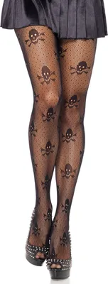 Produktbild von Totenkopf Skelett - Halloween Strumpfhosen Damen