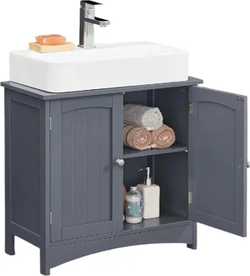 Image de Meuble sous-vasque Rootz - Meuble-lavabo - Meuble bas - Rangement résistant en MDF - 60 x 30 x 60 cm