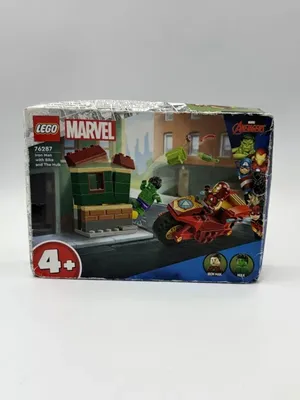 Productafbeelding van LEGO Marvel Iron Man met motor en Hulk, superhelden bouwspeelgoed voor kinderen, speelset om te verzamelen met motor en minifiguren, cadeau voor meisjes en jongens vanaf 4 jaar, artikelnummer 76287