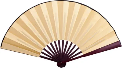 Productafbeelding van Zijden Opvouwbare Waaiers - Chinese Waaiers - Decoratie en Schrijven - Lege Bladenzijde - 10.6 inch - Geel